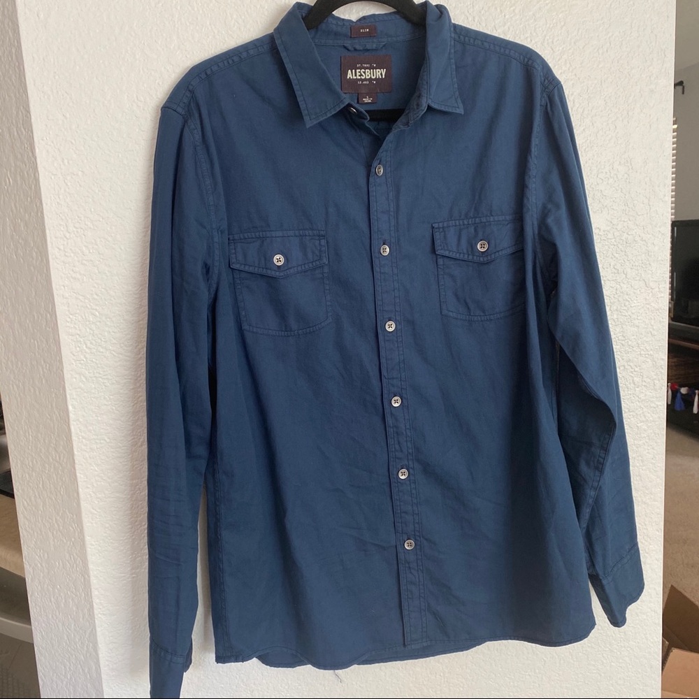 [Men’s] Alesbury • slim fit twill buttondown shirt